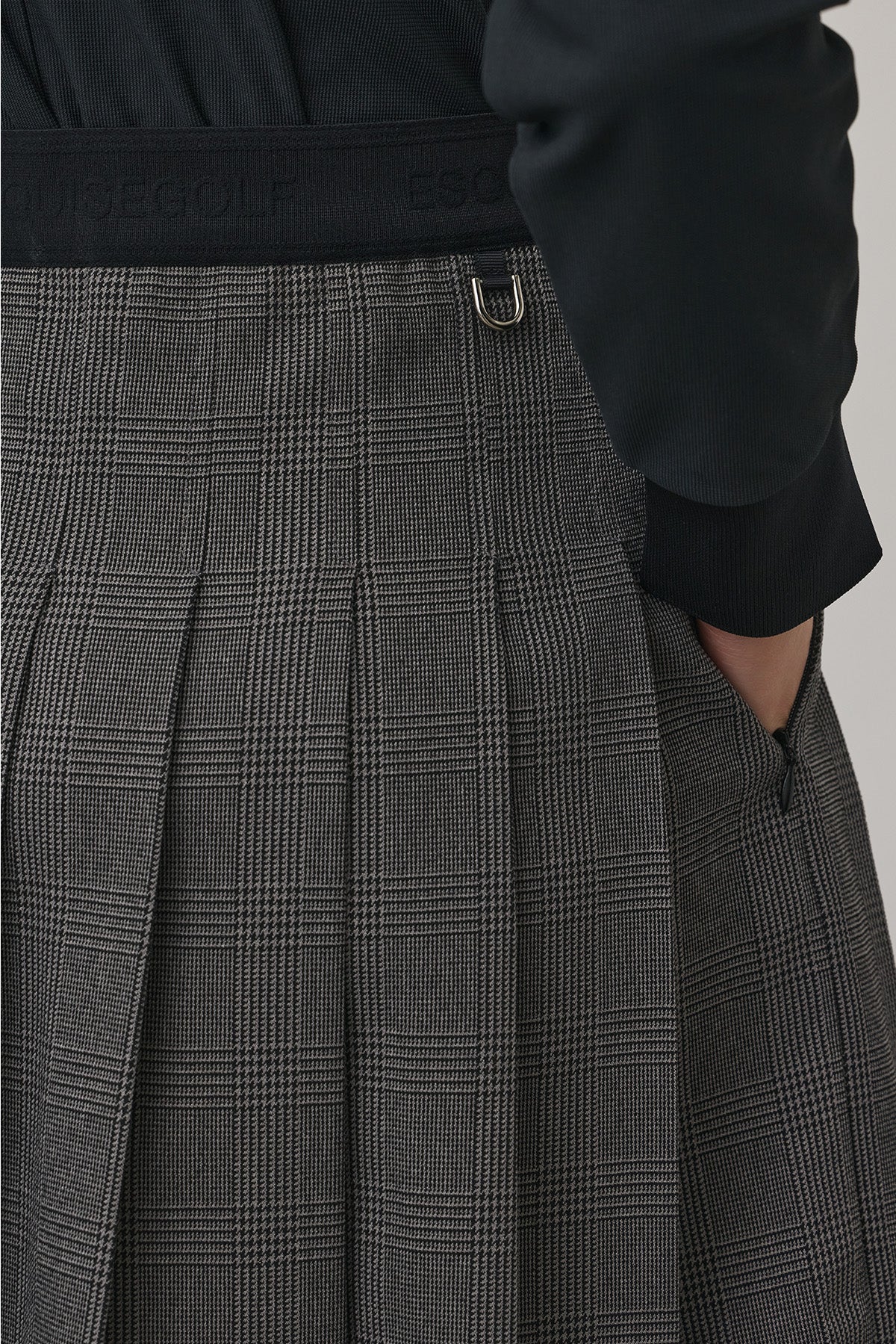 GLEN CHECK PLEATS SKIRT
