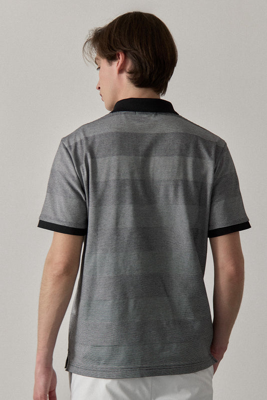 JACQUARD STRIPED POLO