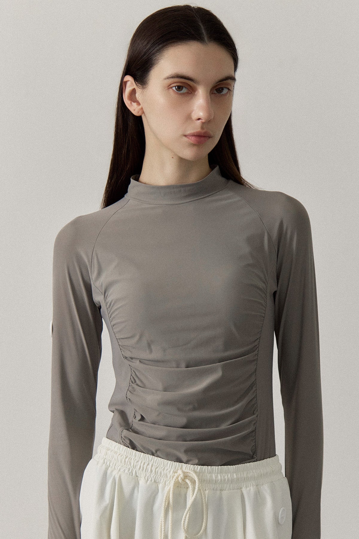 MOCKNECK GATHER TOP