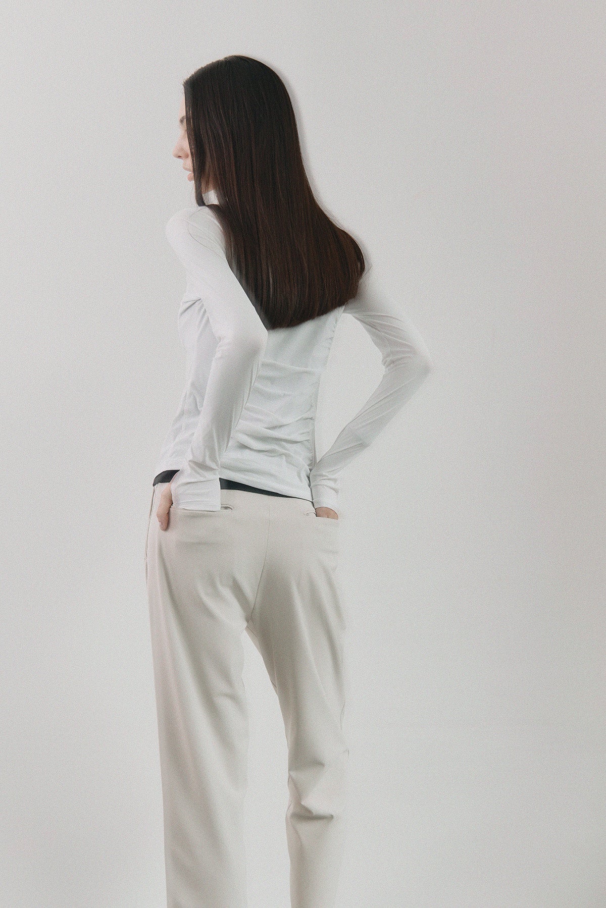 MOCKNECK GATHER TOP