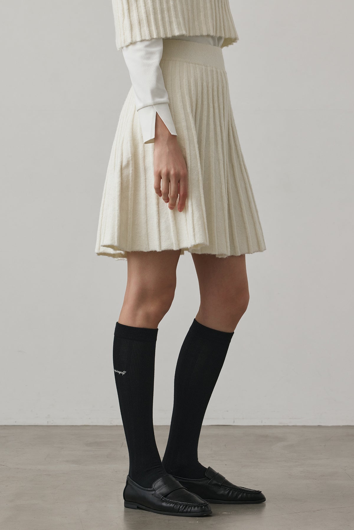 ECO-KNIT PLEATS SKIRT