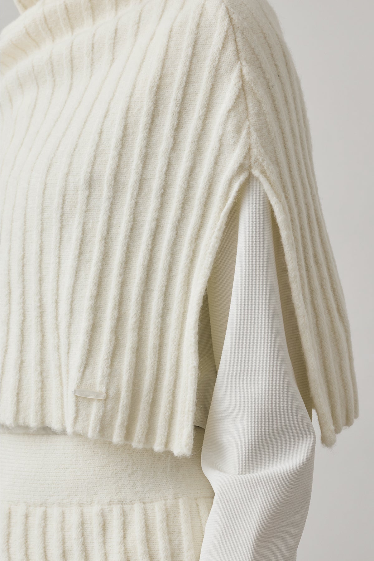 ECO-KNIT RIBBED CAPE