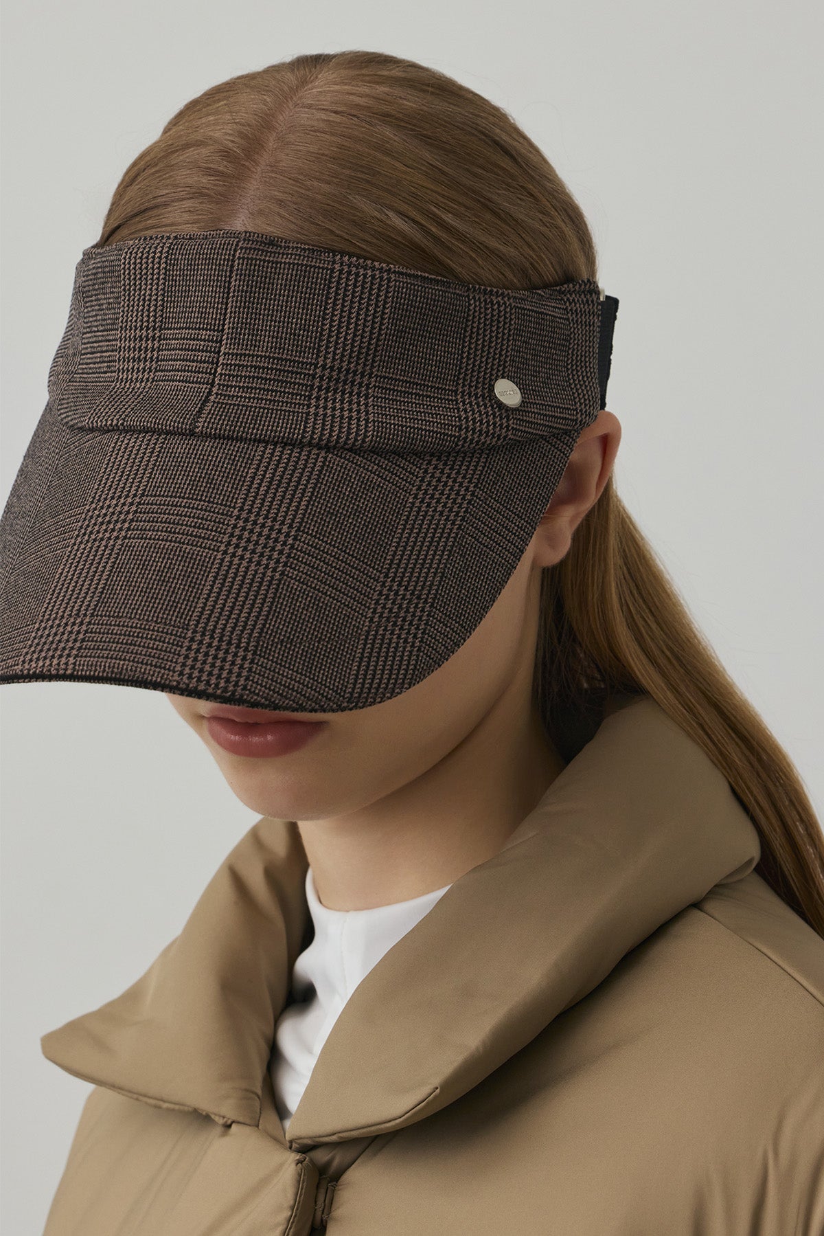 GLEN CHECK CURVE VISOR