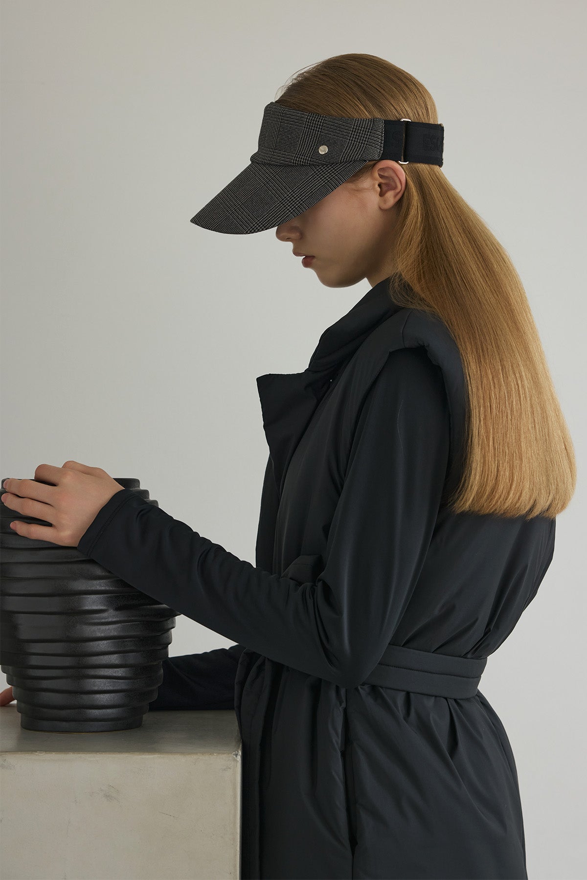 GLEN CHECK CURVE VISOR