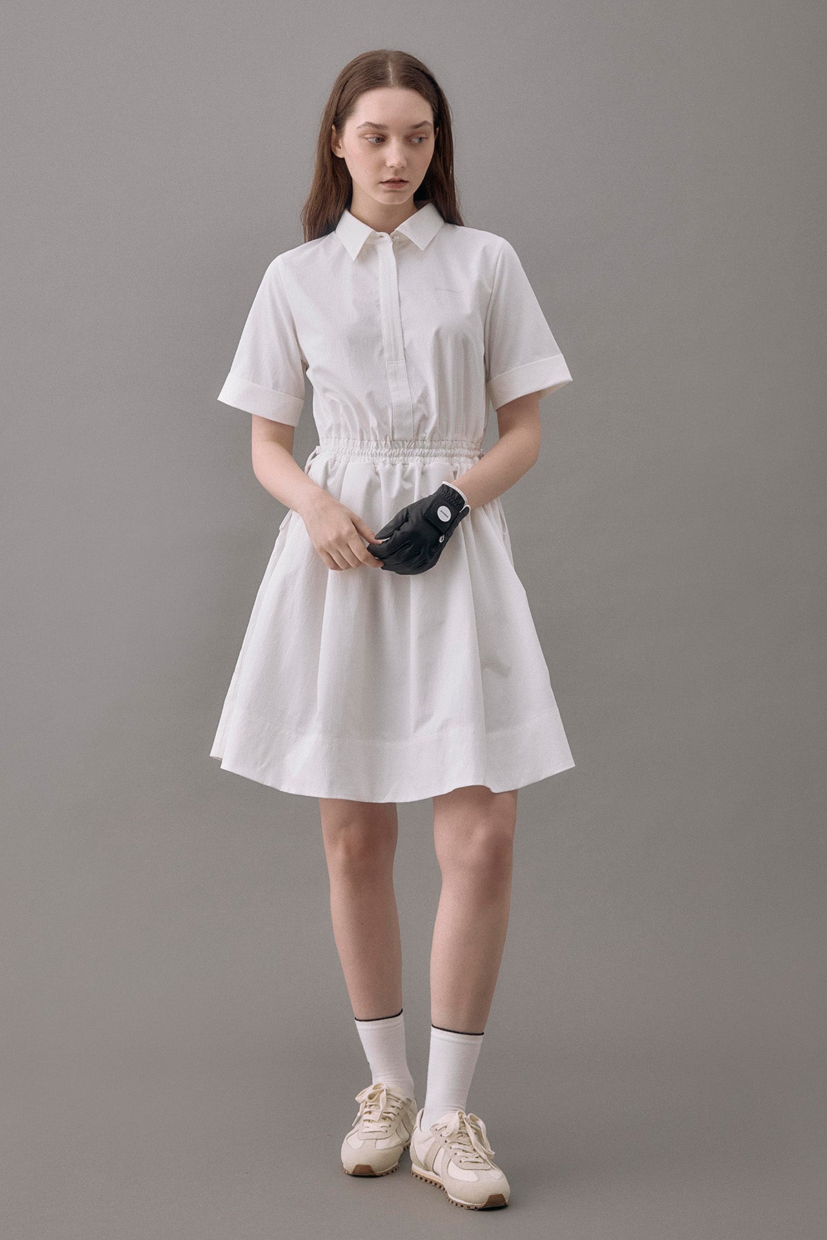 DRAWSTRING SHIRT DRESS