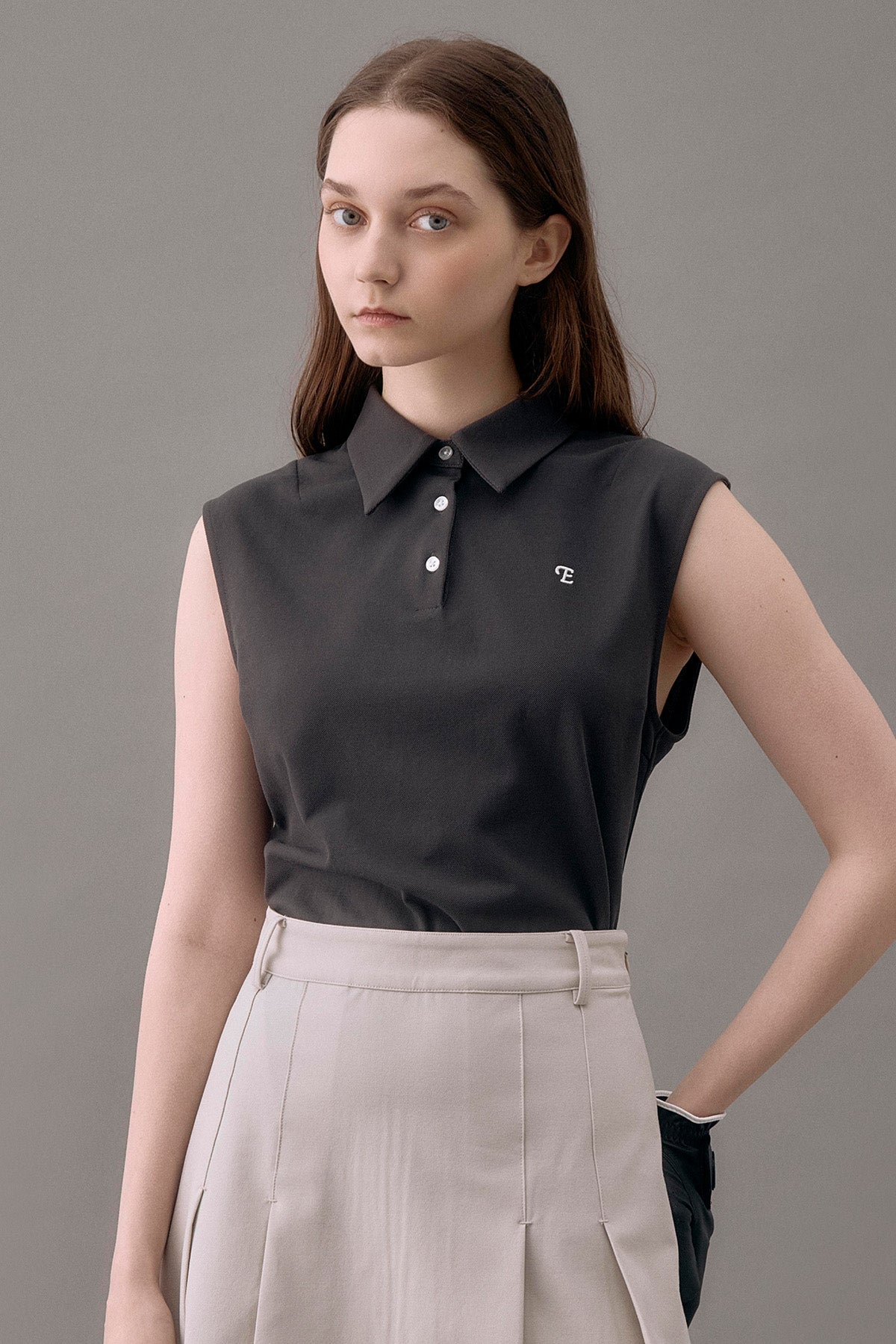 CLASSIC PIQUE SLEEVELESS TOP