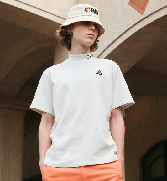 BACK LINE MOCK NECK SS