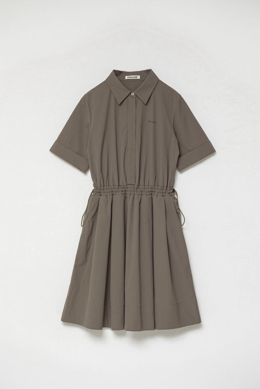 DRAWSTRING SHIRT DRESS