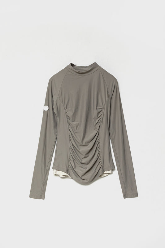 MOCKNECK GATHER TOP
