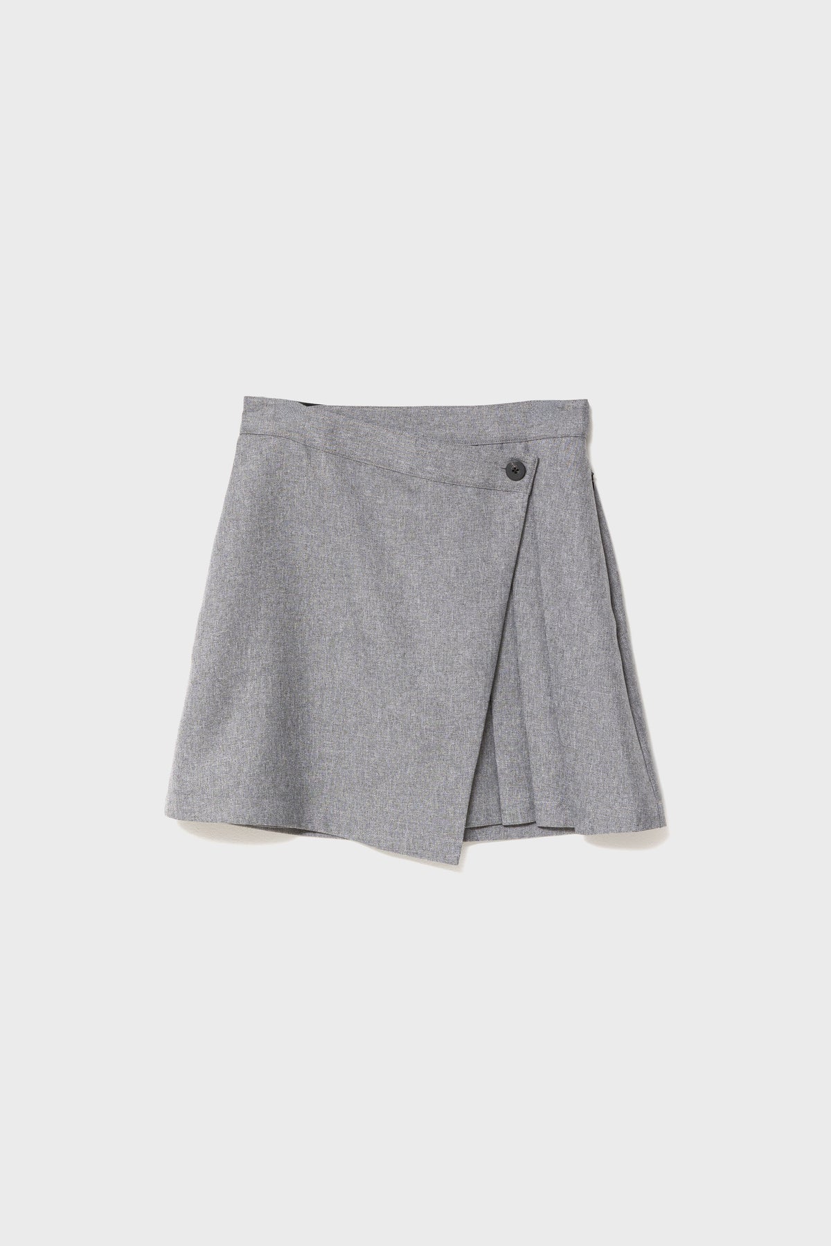 SIDE PLEATS TWILL SKIRT
