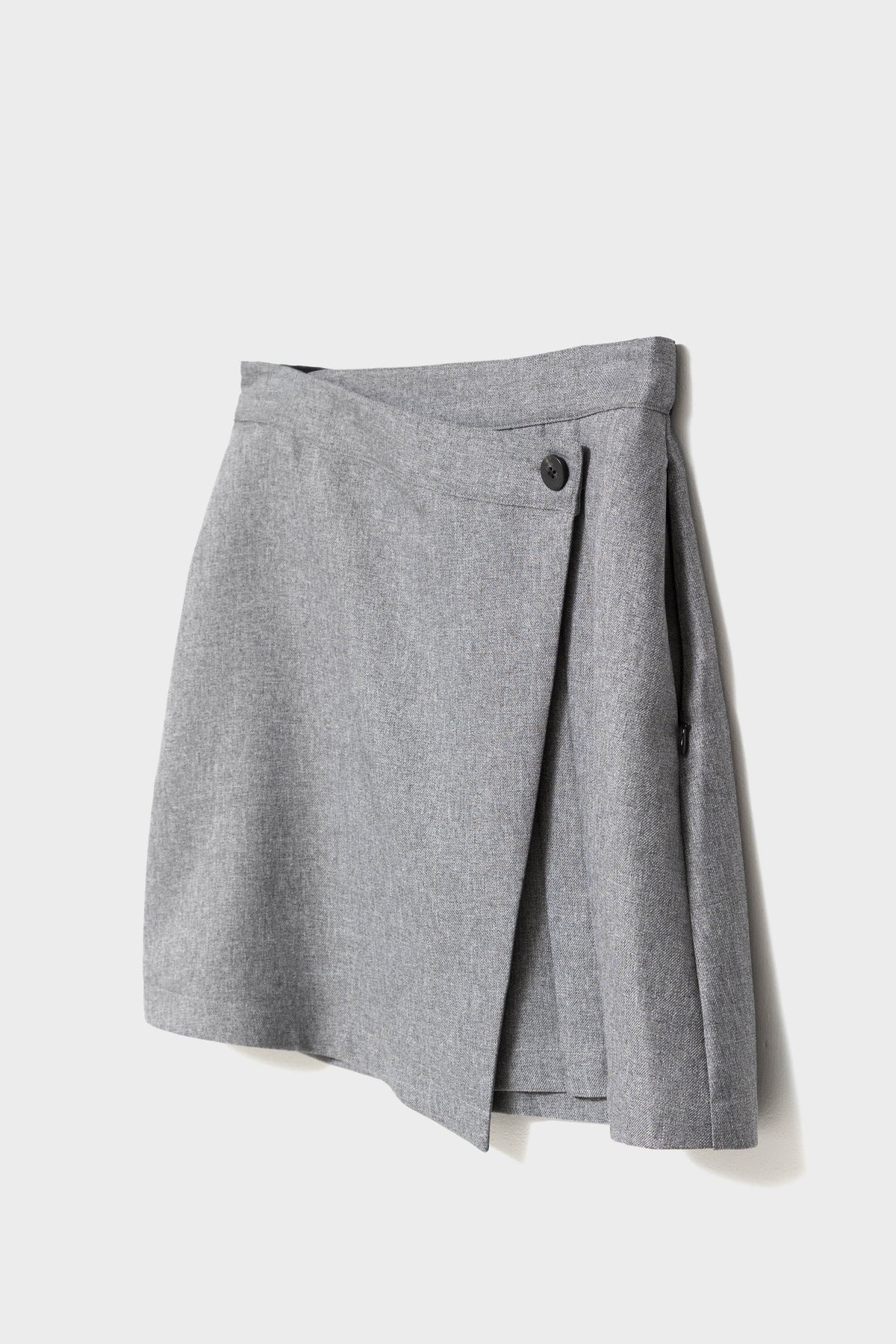 SIDE PLEATS TWILL SKIRT