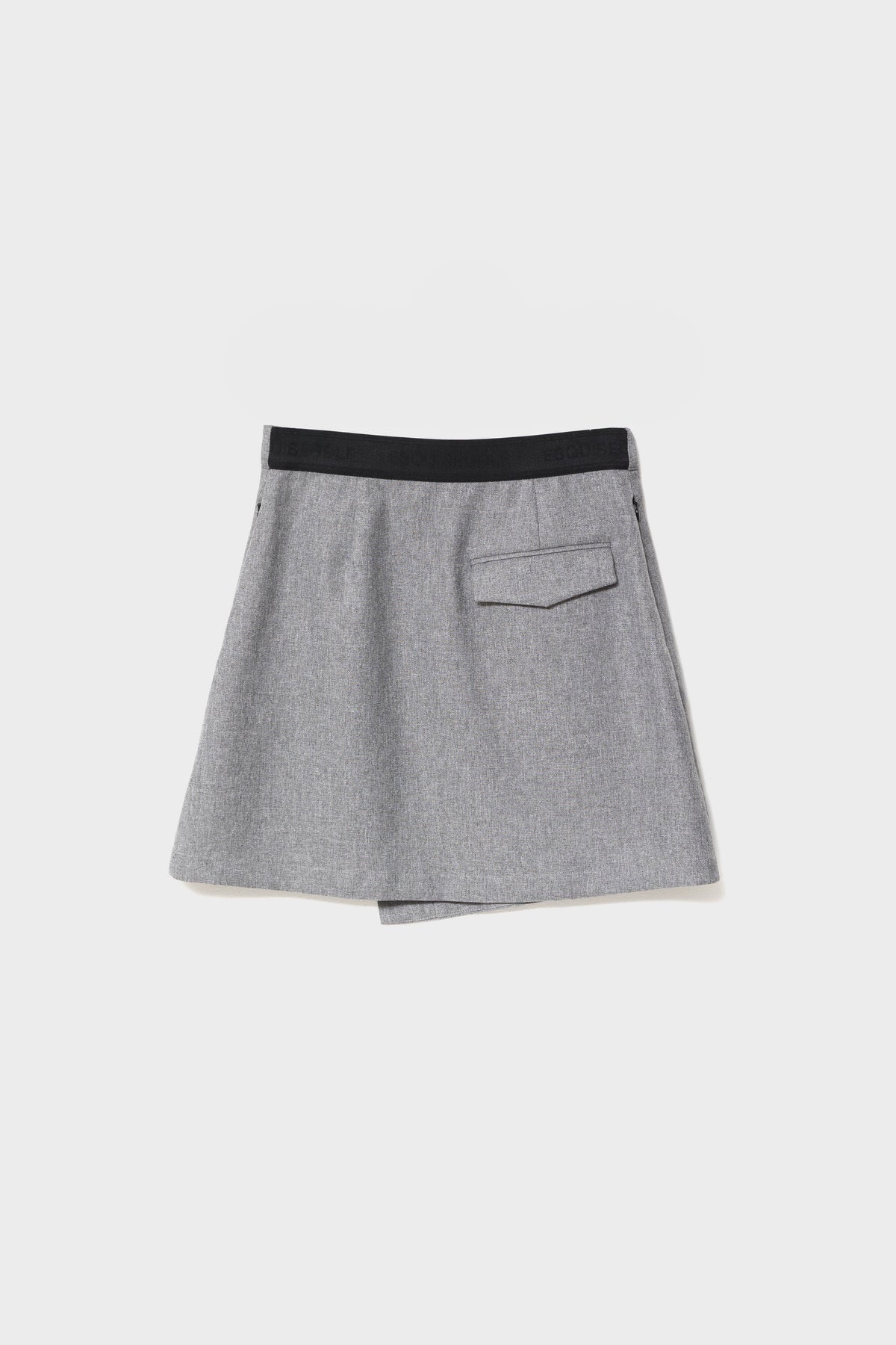 SIDE PLEATS TWILL SKIRT
