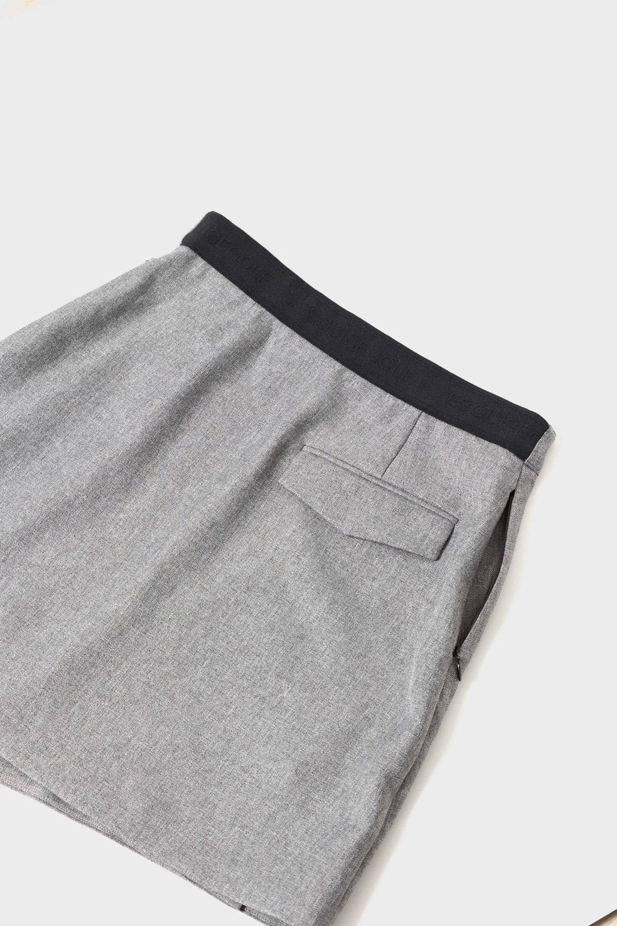 SIDE PLEATS TWILL SKIRT