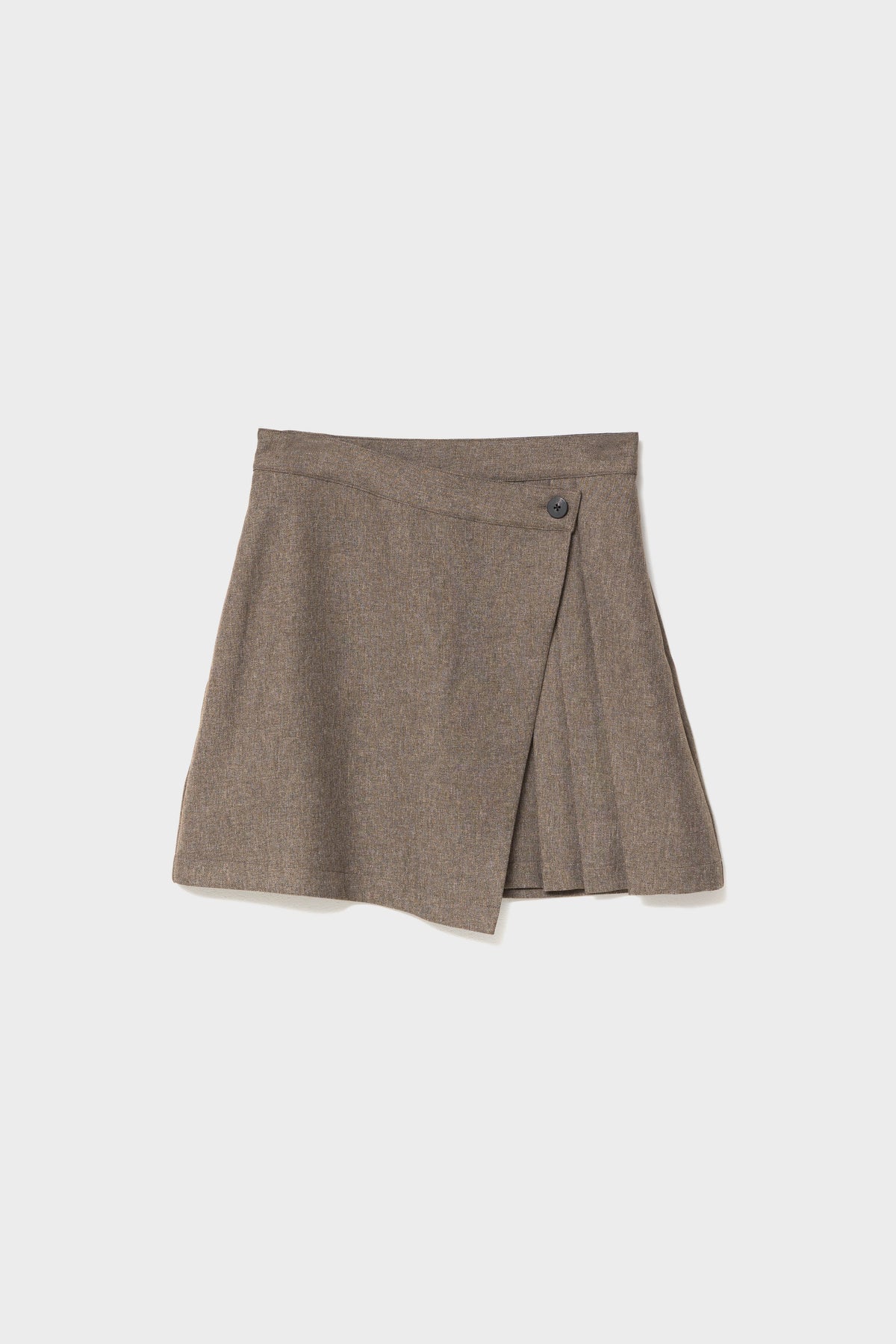 SIDE PLEATS TWILL SKIRT