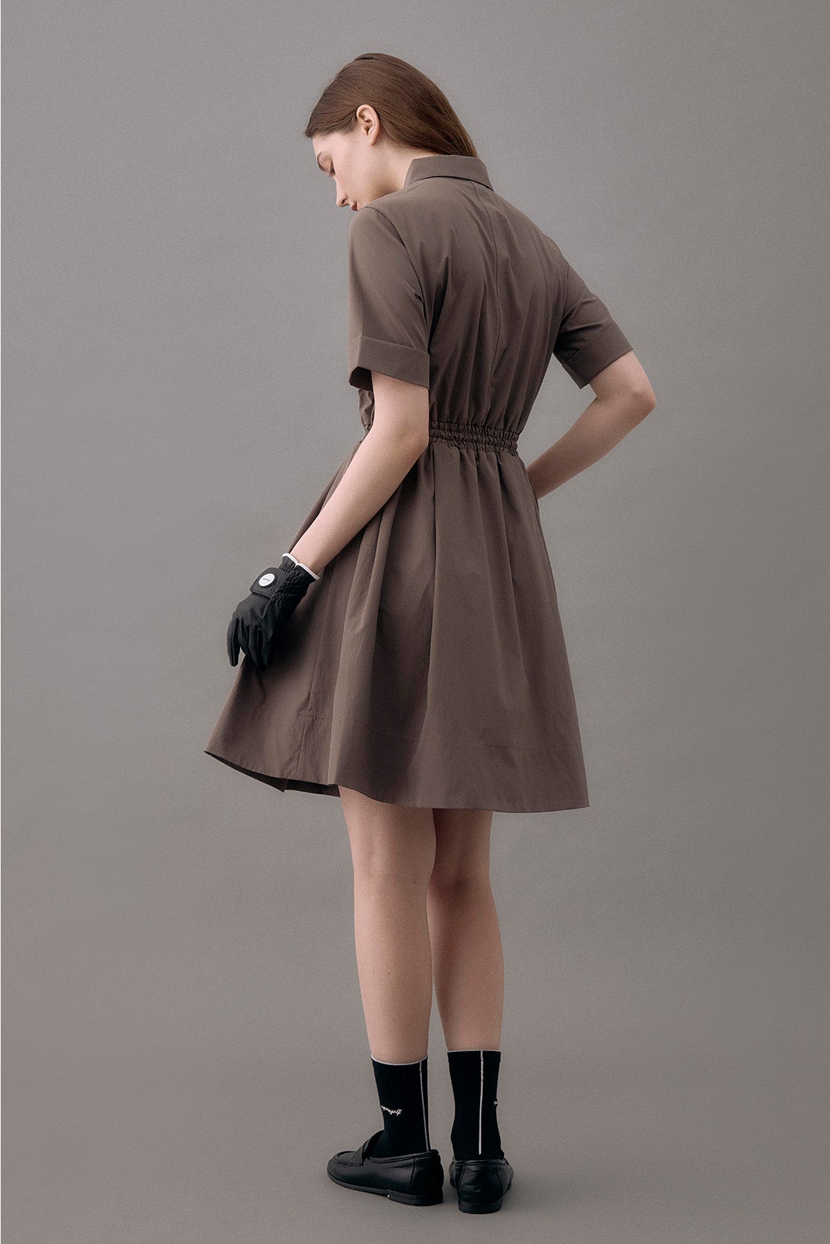 DRAWSTRING SHIRT DRESS