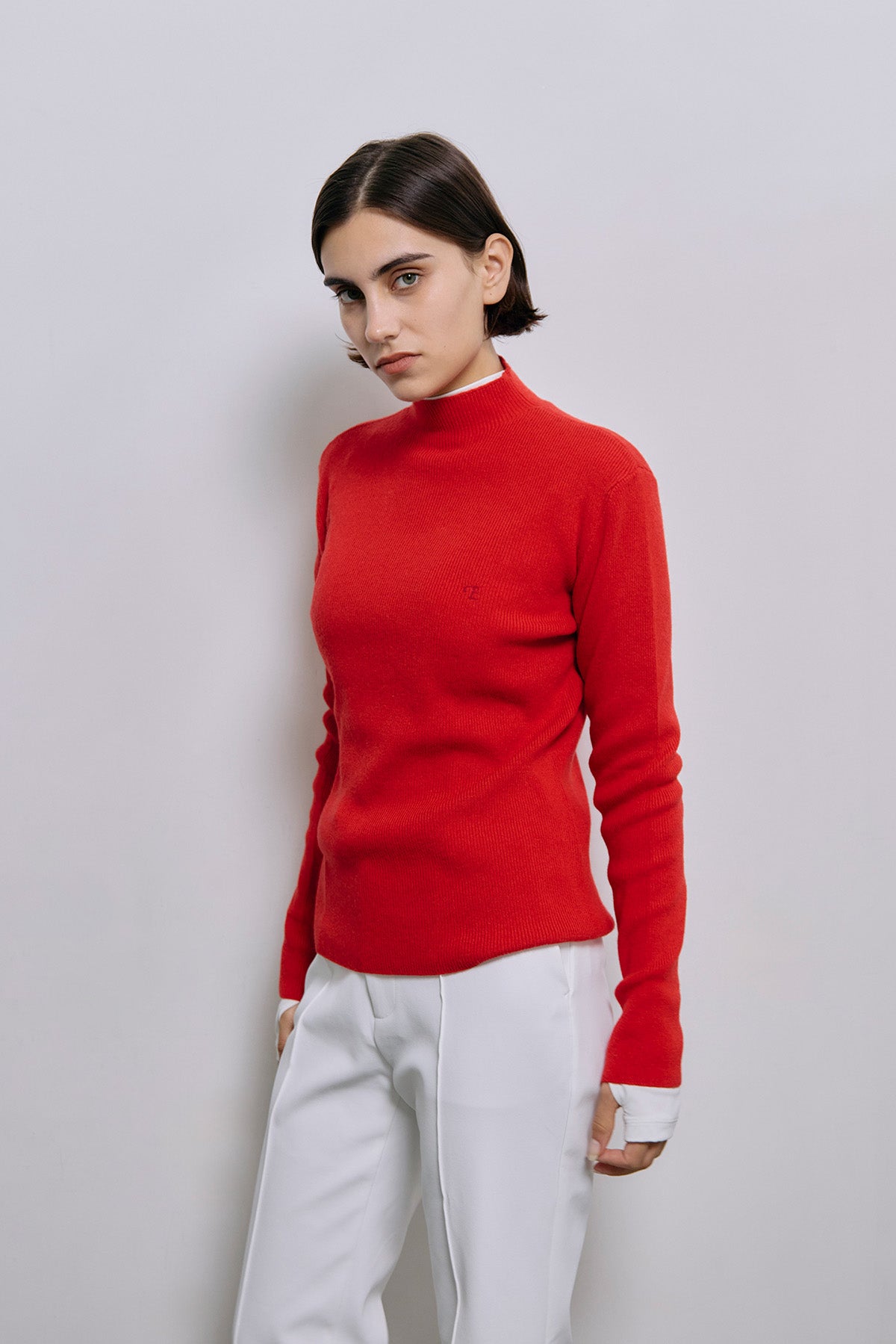 BLANC CASHMERE MOCK
