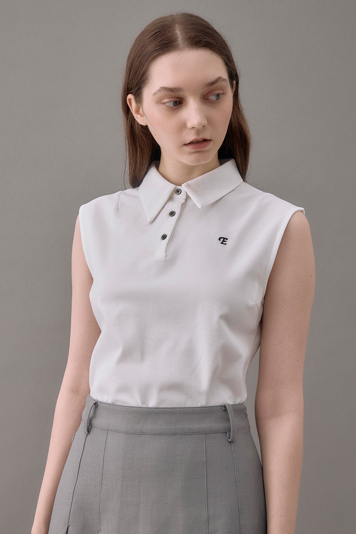 CLASSIC PIQUE SLEEVELESS TOP