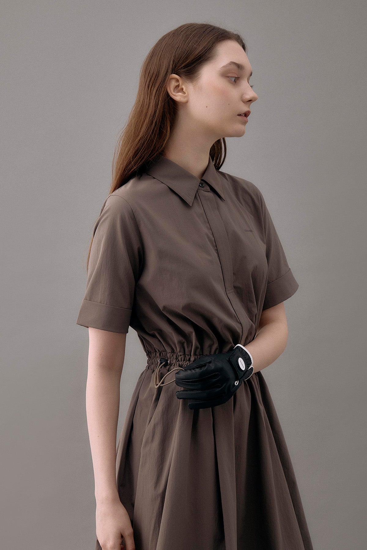 DRAWSTRING SHIRT DRESS