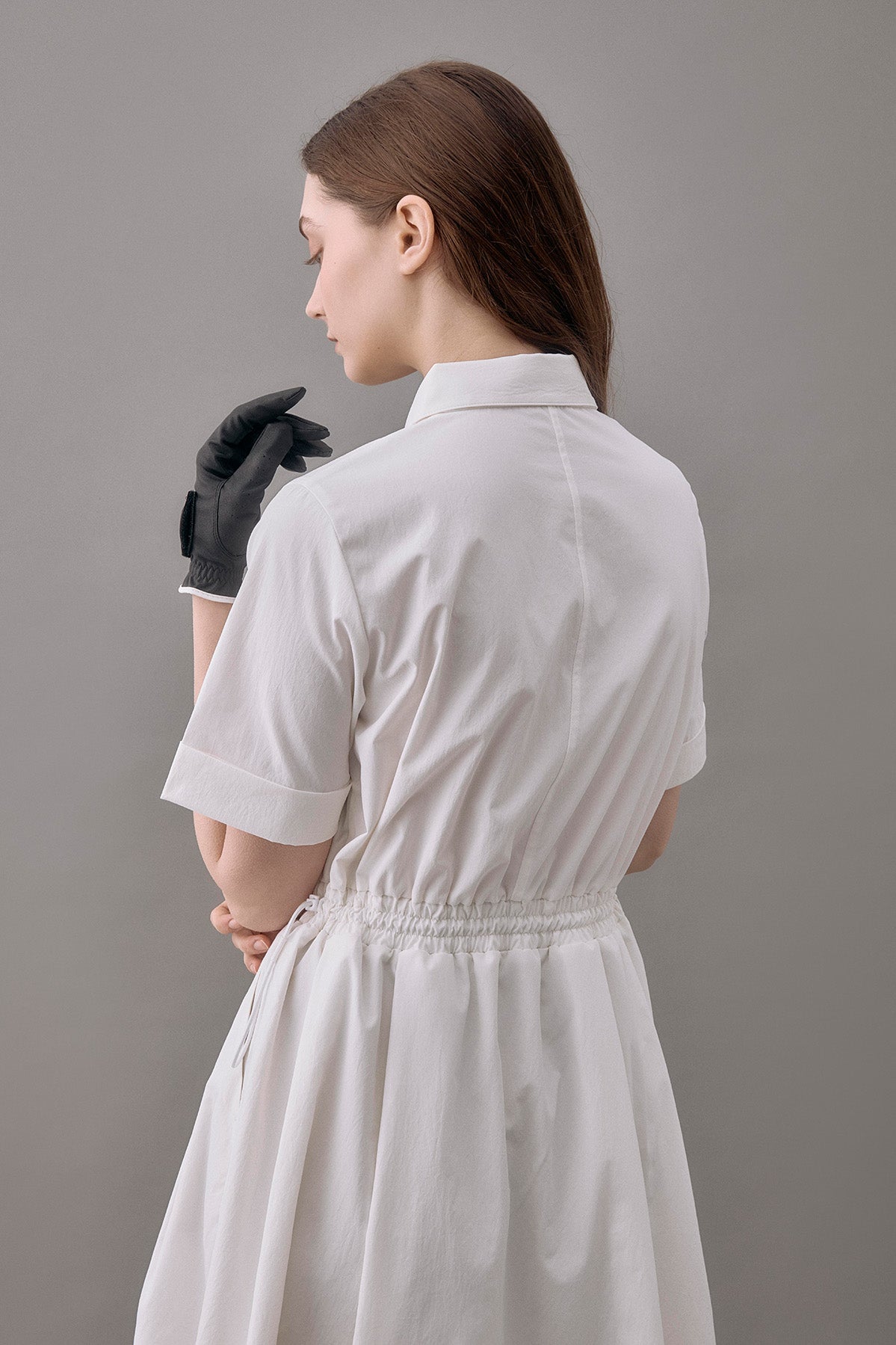 DRAWSTRING SHIRT DRESS