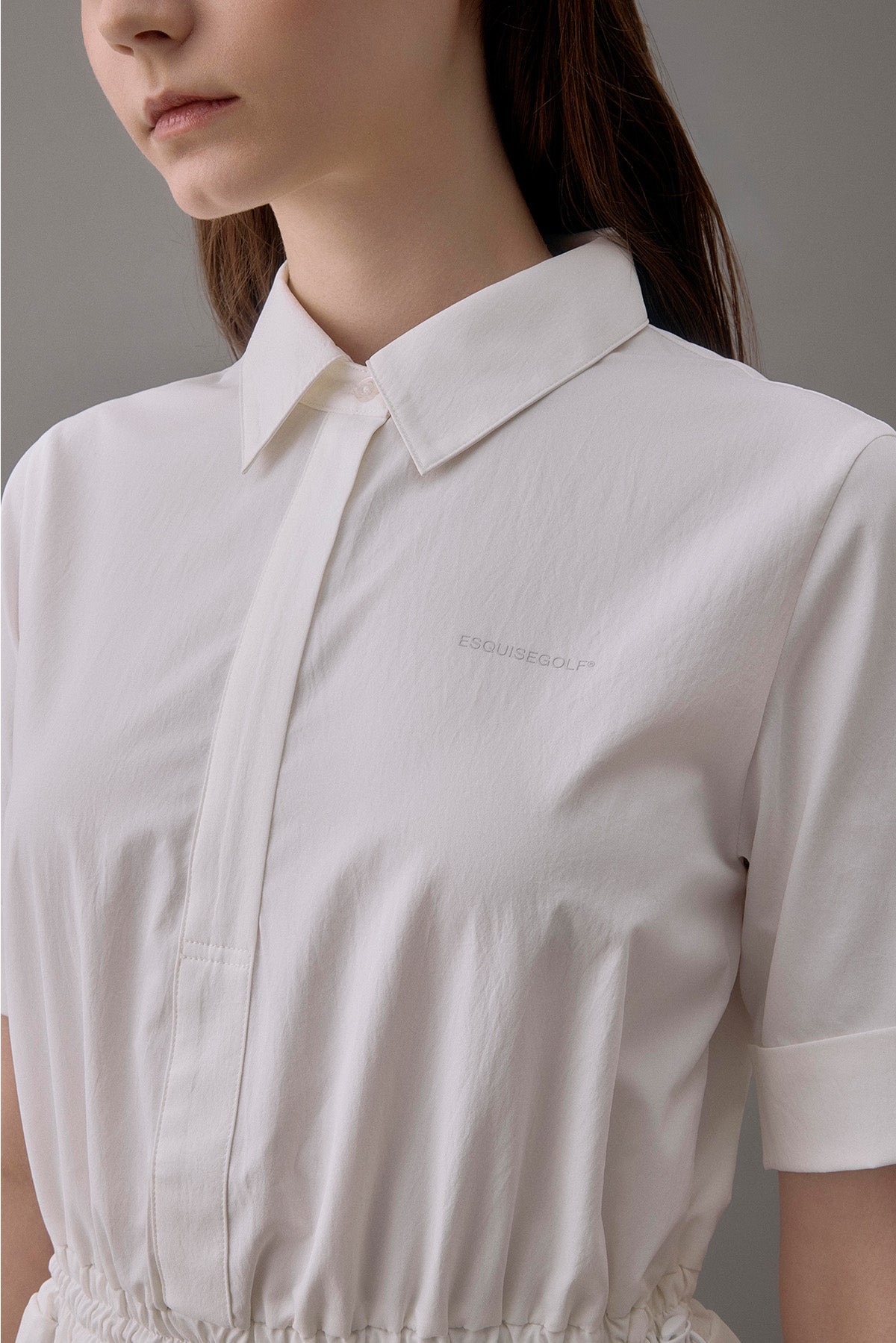 DRAWSTRING SHIRT DRESS