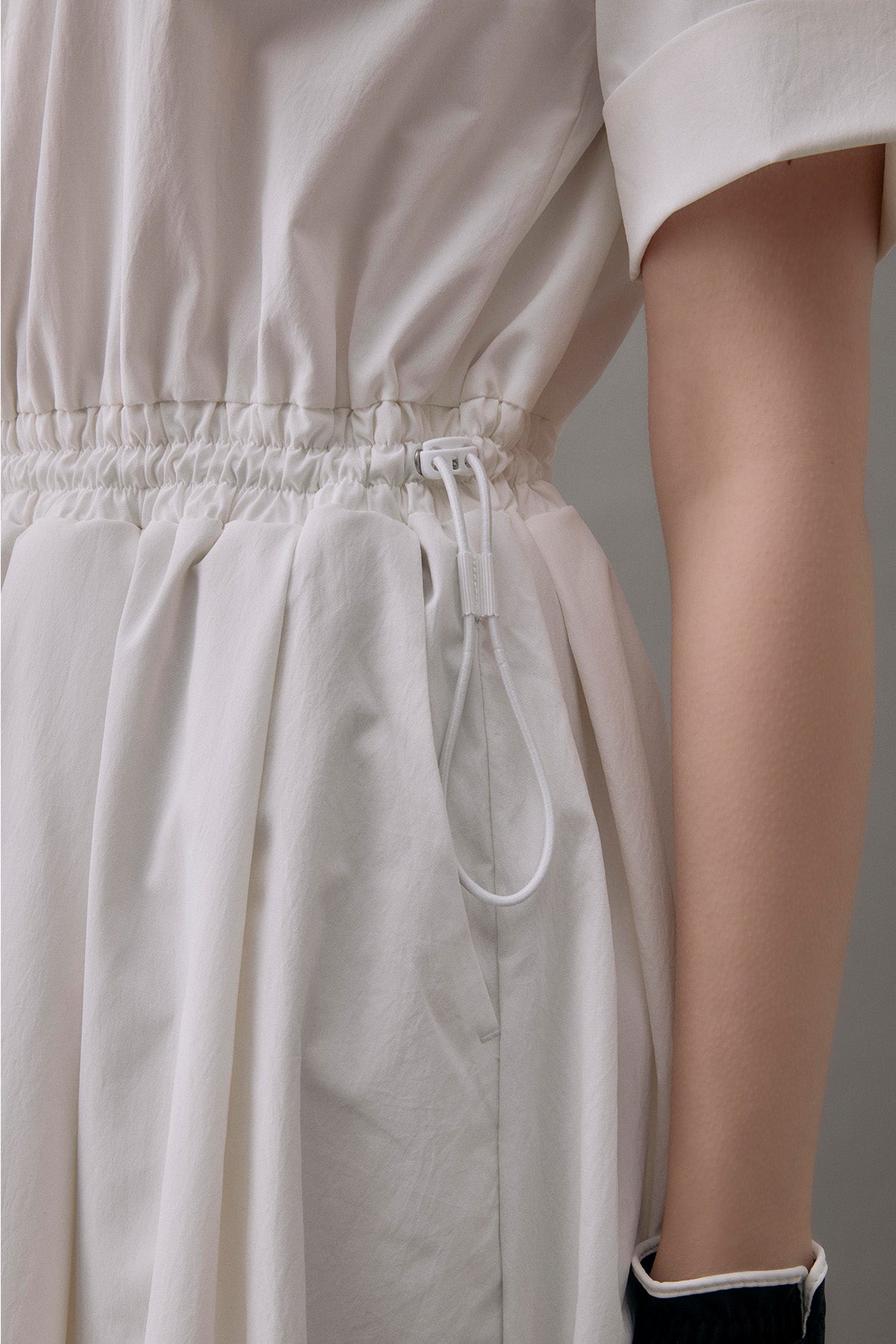 DRAWSTRING SHIRT DRESS