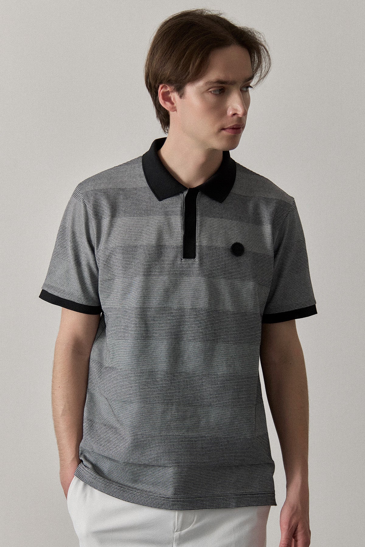 JACQUARD STRIPED POLO