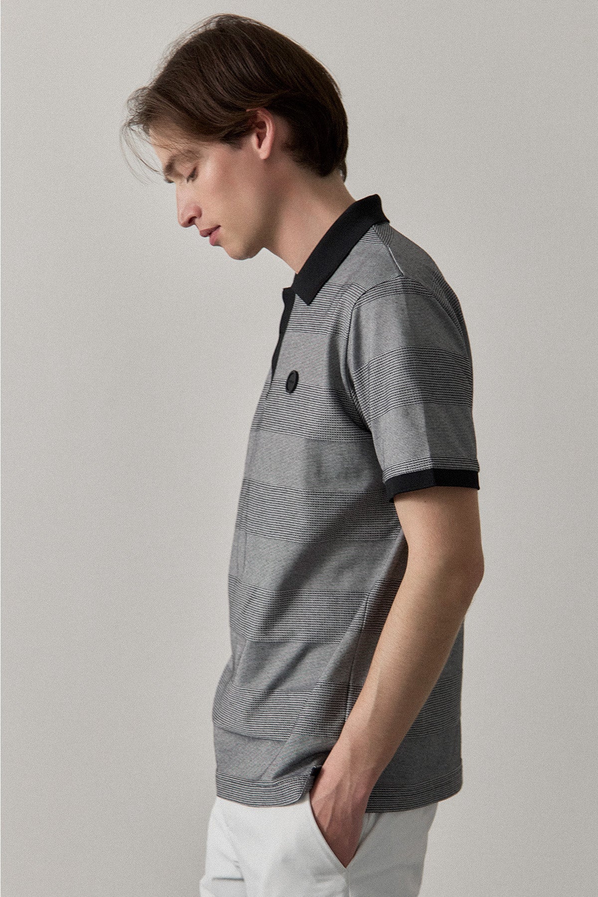 JACQUARD STRIPED POLO
