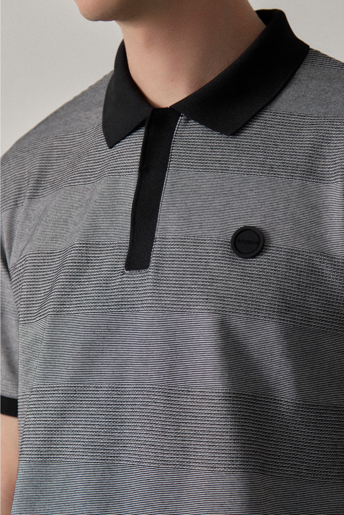 JACQUARD STRIPED POLO