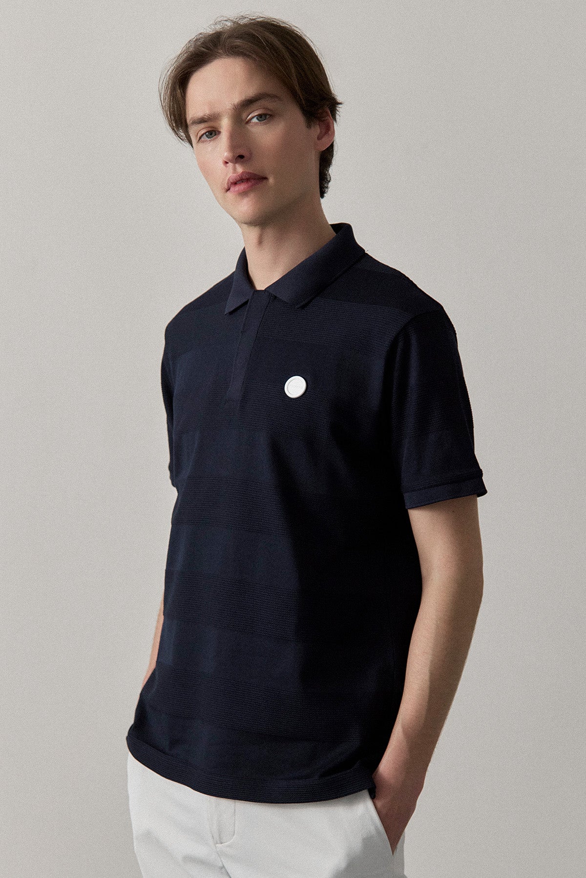 JACQUARD STRIPED POLO