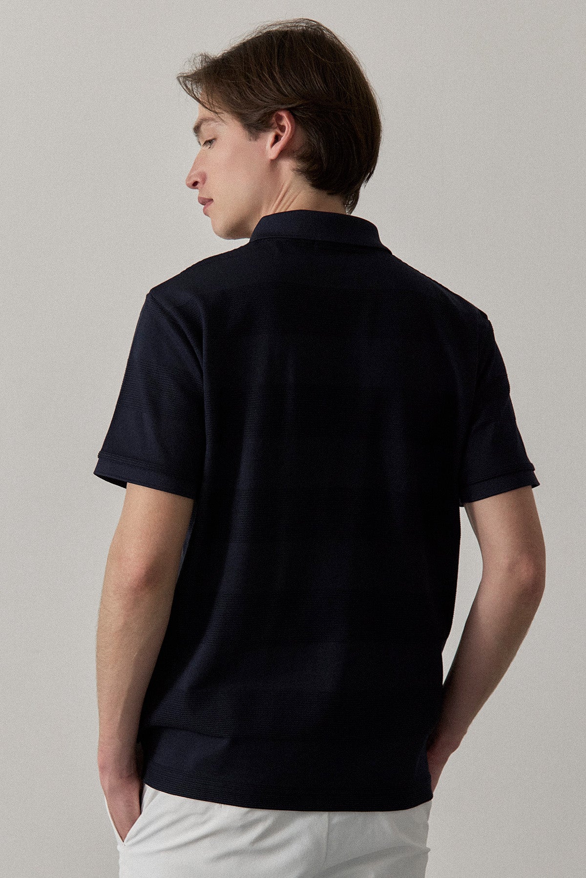 JACQUARD STRIPED POLO