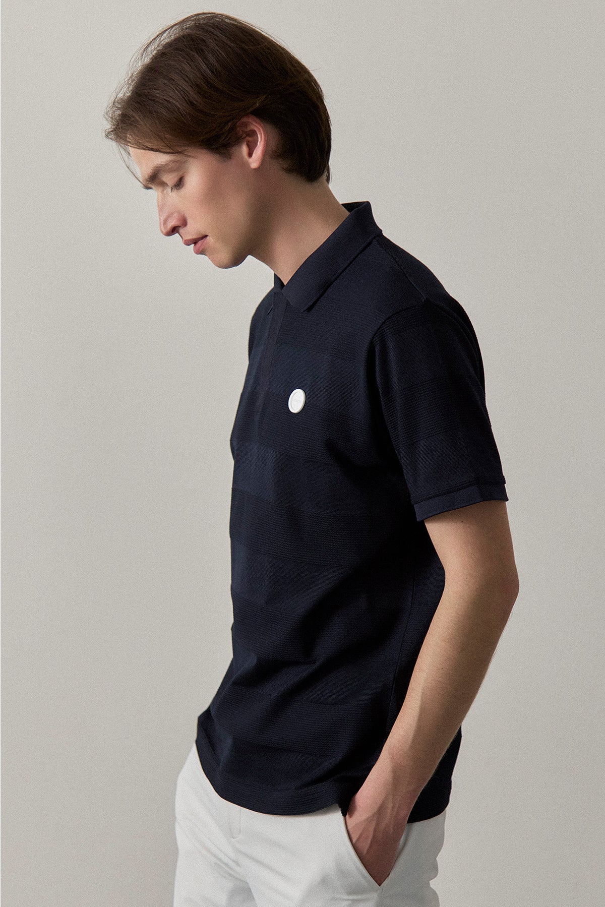 JACQUARD STRIPED POLO